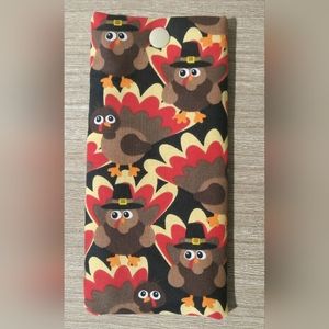 Handmade Turkey Padded Eyeglass Case or Sunglass Case with Snap Closure
